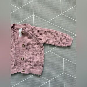 H&M|Baby girl blush Pink Knit textured button down Cardigan,6M•••Boho preppy